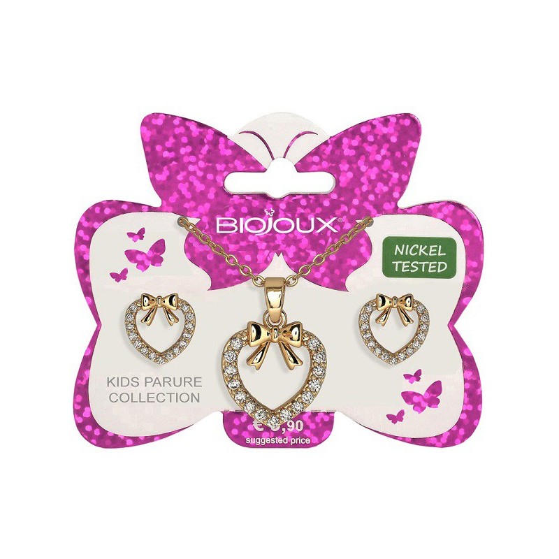 BJS011 PARURE FLAKE HEART GP            