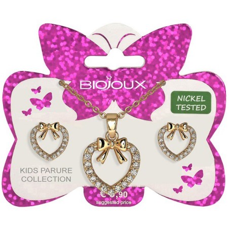 BJS011 PARURE FLAKE HEART GP            