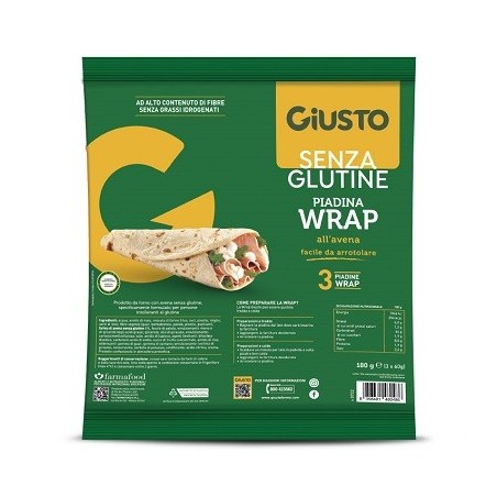 GIUSTO S/G WRAP AVENA 3X60G             