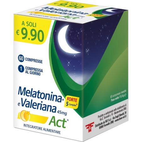 MELATONINA ACT +VAL+FT5C 60 Compresse          