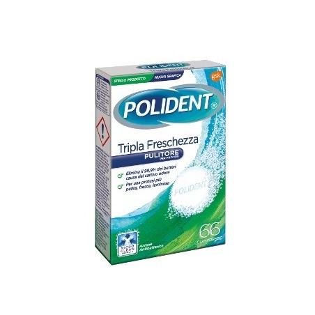 POLIDENT TRIPLA FRESCH 66 Compresse            