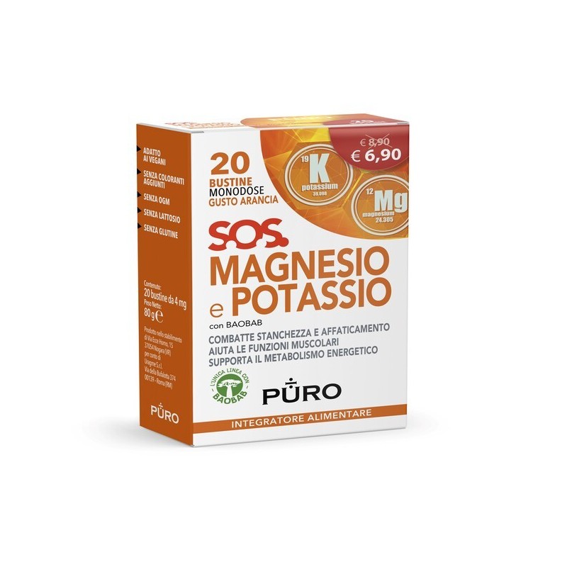 Magnesio e Potassio PURO MGK - BAOBAB 20Bustine - PROMO 2X