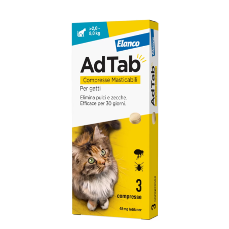 ADTAB 3 Compresse 48MG GATTI 2-8KG             