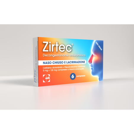 ZIRTEC  Decongestionante ANT 6 Compresse 5+120MG          