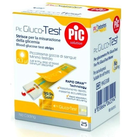 PIC STRISCE GLUCOTEST 25 Pezzi              
