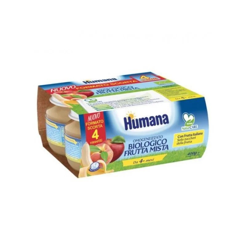 HUMANA OMOG FRUTTA BIO 4X100G           