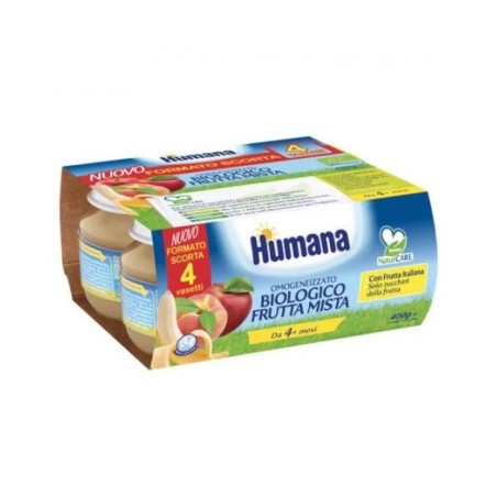 HUMANA OMOG FRUTTA BIO 4X100G           