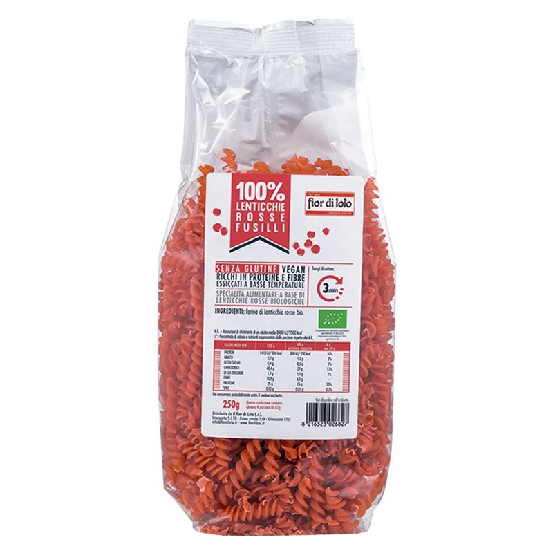FUSILLI LENTICCHIE ROSSE BIO            