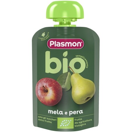 PLASMON MELA PERA BIO POUCHES           