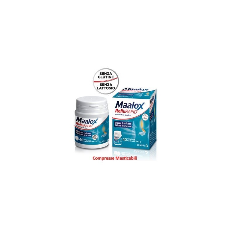 MAALOX REFLURAPID 40 Compresse MASTIC          