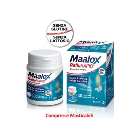 MAALOX REFLURAPID 40 Compresse MASTIC          