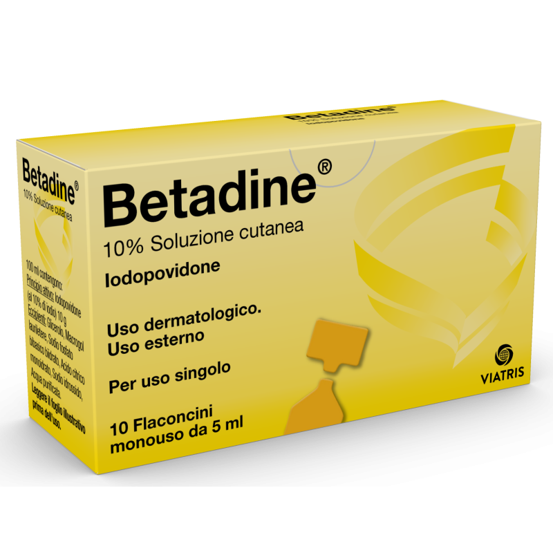 BETADINE  Soluzione Cutanea 10 Flaconi 5ML 10%           