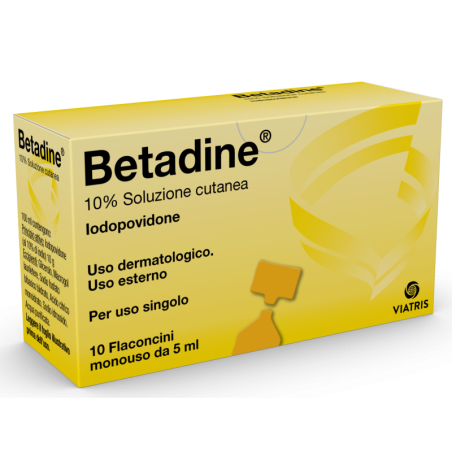 BETADINE  Soluzione Cutanea 10 Flaconi 5ML 10%           