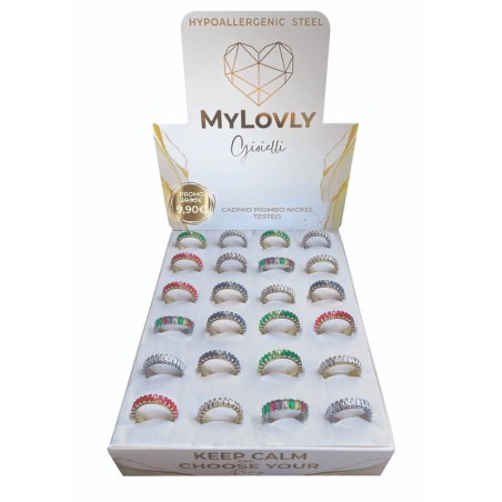 RING CRYS ANELLO RIVIERE B BLU          