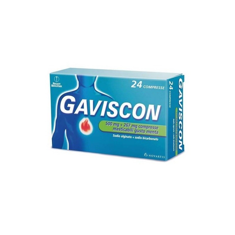 GAVISCON 24 Compresse MENTA 500+267MG          