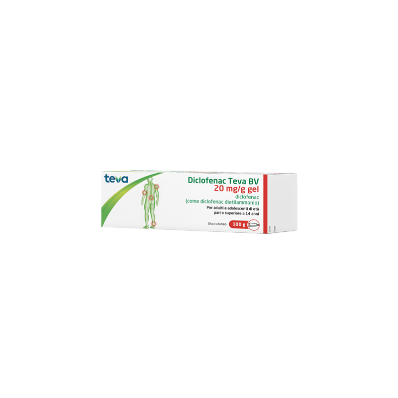 DICLOFENAC TEVA GEL100G 20MG/G          