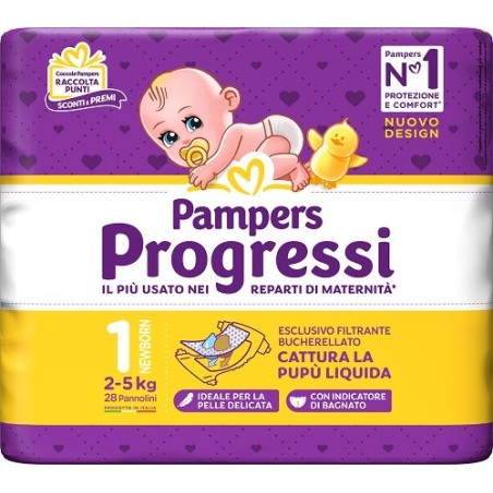 PAMPERS PROGRESSI NEWBORN 28 Pezzi          