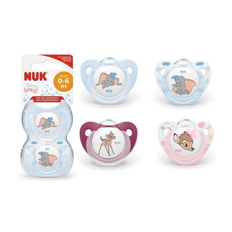 NUK SUCCH BAMBI/DUMBO SIL 0-6M          