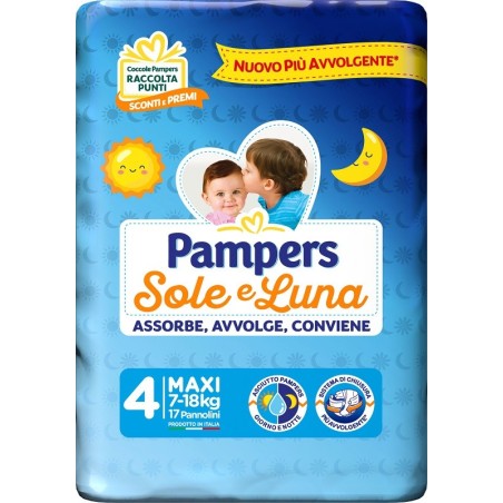 PAMPERS SOLE&LUNA MAXI 17 Pezzi             